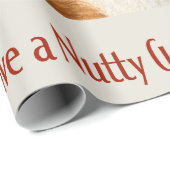 Papier Cadeau Have a Nutty Good Christmas Squirrel Holiday (Coin rond)