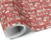 Papier Cadeau Haven d'hiver (Coin rond)