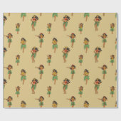 Papier Cadeau Hawaii Wedding Hula Dancing Girls Patterned (Plat)