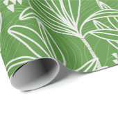 Papier Cadeau Hawaiian Modern Ki - Ti leaf (Coin rond)