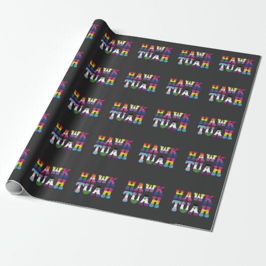 Papier Cadeau Hawk Tuah Funny LGBTQ Rainbow Flag Ally Trans (Déroulé)
