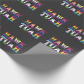 Papier Cadeau Hawk Tuah Funny LGBTQ Rainbow Flag Ally Trans (Coin)