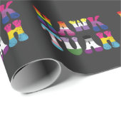 Papier Cadeau Hawk Tuah Funny LGBTQ Rainbow Flag Ally Trans (Coin rond)
