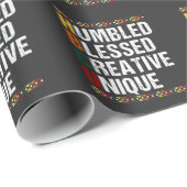 Papier Cadeau HBCU L'Histoire D'Un Étudiant Noir Fier (Coin rond)