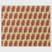 Papier Cadeau Head des Rooster (Plat)