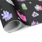 Papier Cadeau Healing Crystals Wrapping Paper (Coin rond)