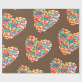 Papier Cadeau Heart Collage Art Wrapping Papier, Valentine (Plat)