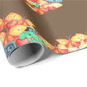 Papier Cadeau Heart Collage Art Wrapping Papier, Valentine (Coin rond)