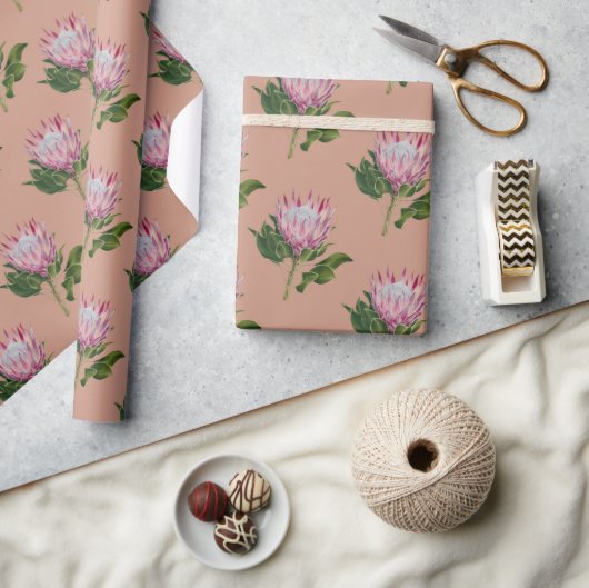 Papier Cadeau Heart of Gondwana, Dawn Pink Wrapping Paper Design (Artisanat)