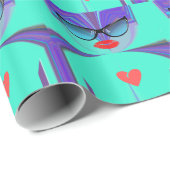 Papier Cadeau Heart Selfie (Coin rond)