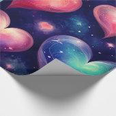 Papier Cadeau Hearts Stars Valentine Galaxy (Coin)