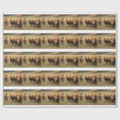 Papier Cadeau Hébergement de cowboys au ranch (Plat)