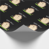 Papier Cadeau Hedge Hugs Funny Hedgehog Pun Dark BG (Coin)
