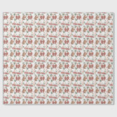 Papier Cadeau Hedgehogs and Bows (Plat)