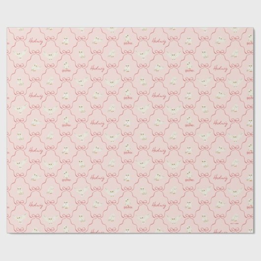 Papier Cadeau Hedwig Pink Ribbon Pattern (Plat)