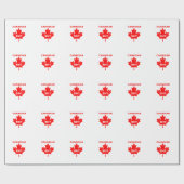 Papier Cadeau Hein canadien ? Feuille d'érable (Plat)