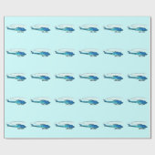 Papier Cadeau Hélicoptère (Plat)