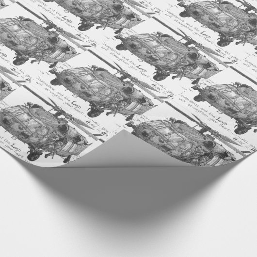 Papier Cadeau Hélicoptère (Coin)