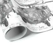 Papier Cadeau Hélicoptère (Coin rond)