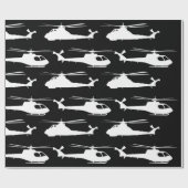 Papier Cadeau Hélicoptère pilote Aviation Cadet de stagiaire de  (Plat)