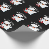 Papier Cadeau Hello-ween Funny Ghost Pun Dark BG (Coin)