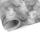 Papier Cadeau Hématite Gris Scribblé Texture (Coin rond)