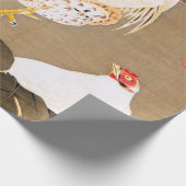 Papier Cadeau Hen et coq avec Grapevine par Ito Jakuchu (Coin)