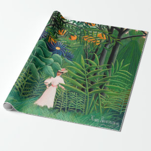 Papier Cadeau Henri Rousseau - Femme marchant dans une forêt exo