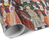 Papier Cadeau Henry Le Huitième et Ses Six Femmes (Coin rond)