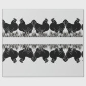 Papier Cadeau Hens~Silhouette (Plat)