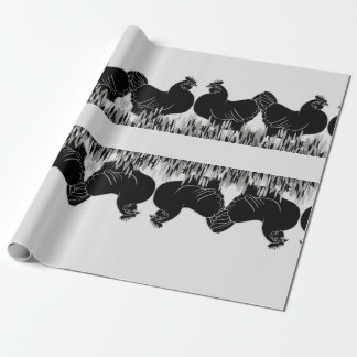 Papier Cadeau Hens~Silhouette