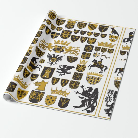 Papier Cadeau HERALDRY Crests and Symboles (Déroulé)