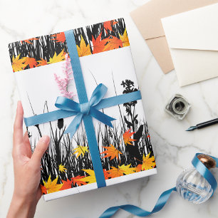Papier Cadeau Herbe d'automne