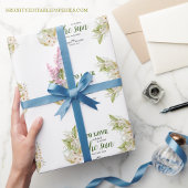 Papier Cadeau Herbe de Pampas Bohème Élégante Tropicale