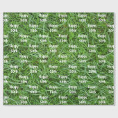 Papier Cadeau Herbe Verte 50e Anniversaire (Plat)