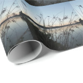 Papier Cadeau Herbes au lac Sunset (Coin rond)