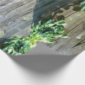 Papier Cadeau Herbes botaniques rustiques en bois de grange (Coin)