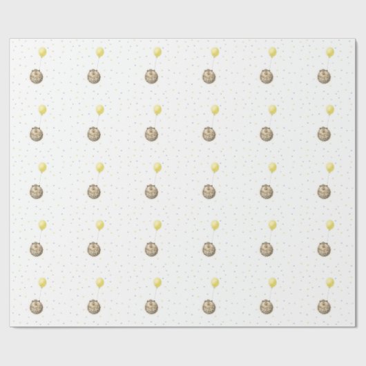 Papier Cadeau Hérisson (Plat)