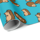 Papier Cadeau Hérisson (Coin rond)