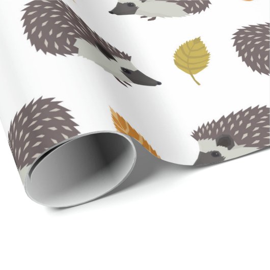 Papier Cadeau Hérisson (Coin rond)