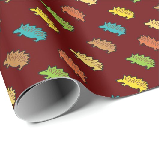 Papier Cadeau Hérisson (Coin rond)