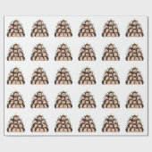 Papier Cadeau Hérisson Arbre de Noël Joyeux Noël Noël Noël Noël (Plat)