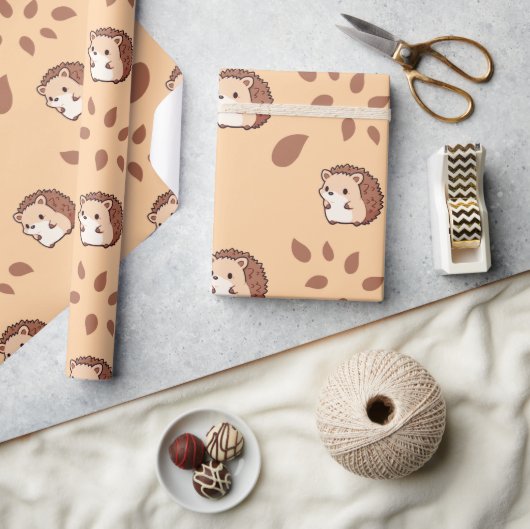 Papier Cadeau Hérisson automne Hérisson sans fil papier Magie (Artisanat)