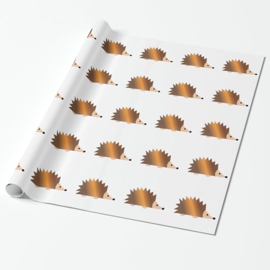 Papier Cadeau Hérisson Brown brillant (Déroulé)