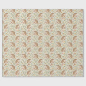 Papier Cadeau Hérisson Cottagecore (Plat)