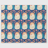 Papier Cadeau Hérisson de Noël fantastique (Plat)