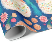 Papier Cadeau Hérisson de Noël fantastique (Coin rond)