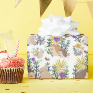 Papier Cadeau Hérisson et amis rideau de douche