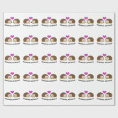 Papier Cadeau Hérisson et baisers Hérisson (Plat)