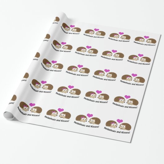 Papier Cadeau Hérisson et baisers Hérisson (Déroulé)